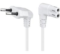 Cavo di alimentazione Goobay IEC-320/C7 Angolato 75 cm Bianco