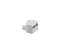 Goobay Adattatore a T ISDN 1xRJ45 M a 2xRJ45 F Bianco