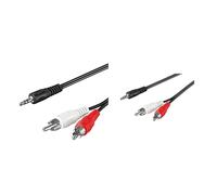 Goobay Adattatore Audio AUX - Jack 3.5mm a RCA Stereo - Nero (50196 & 50018) - C