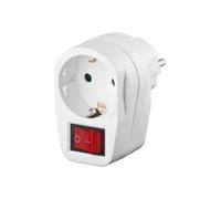 Goobay Adattatore con Presa Schuko CEE 7/4 con Interruttore Bianco