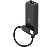 goobay Adattatore da USB C a LAN 1000 Mbit/s - Adattatore di rete Gigabit per PC, MacBook, Notebook, RJ45, USB 3.1, Plug&Play, connessione Internet stabile, compatibile con Windows e MacOS, 76579
