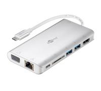 GOOBAY 49850 - USB-C multiport adapter, VGA, HDMI, Ethernet, silver