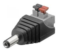 Goobay Adattatore Plug DC 2.1x5.5mm Maschio Terminal Block 2 pin con Pulsante