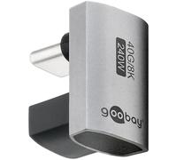 goobay Adattatore USB-C 240 W 40 Gbit Estensione 180° a Forma di U USB4 (da Maschio a Femmina) / Adattatore USB 4.0 8K @60Hz, Compatibile con versioni precedenti USB 3.1, USB 2.0, 74445