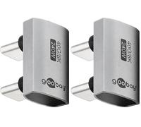 goobay Adattatore USB-C 240 W 40 Gbit prolunga 180° a forma di U USB4 (maschio a maschio) / USB 4.0 Adpter 8K@60 Hz, retrocompatibile USB 3.1, USB 2.0/74446 (Confezione da 2)
