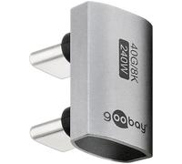 goobay Adattatore USB-C 240 W 40 Gbit prolunga 180° a forma di U USB4 (maschio a maschio) / USB 4.0 Adpter 8K@60 Hz, retrocompatibile USB 3.1, USB 2.0/74446
