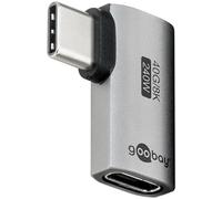 goobay Adattatore USB-C 240 W 40 Gbit prolunga 90° orizzontale USB 4 (maschio a femmina) / USB 4.0 Adpter 8 K @60 Hz, retrocompatibile USB 3.1, USB 2.0/74441