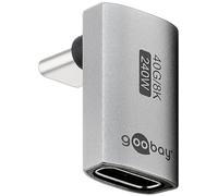 goobay Adattatore USB-C 240 W 40 Gbit prolunga 90° verticale lungo USB4 (maschio a femmina) / USB 4.0 Adpter 8 K @60 Hz, retrocompatibile USB 3.1, USB 2.0/74442