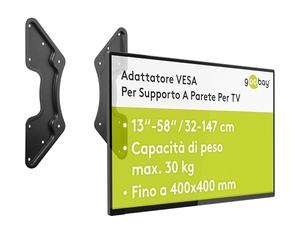 goobay Adattatore VESA per Supporto TV Parete da 200x200 a 400x400 mm Fino a 30 kg - Basic - 60134