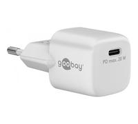 GOOBAY 65404 - Caricabatterie USB, 20 W, 1 USB-C (PD), GaN, bianco