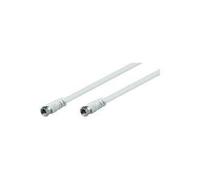 goobay Antennekabel Dobbelt afskÃ¦rmet 5m Hvid Hvid NEW