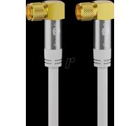 goobay Antennekabel Firelagsskjold 10m Hvid Hvid NEW