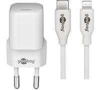 Goobay Apple Lightning USB-C PD-Ladeset white 1 Meter Kabel PD 64575