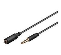 goobay AVK 184-0150 mini ForlÃ¦ngerkabel til audio Sort 1.5m NEW