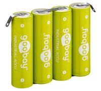 Goobay Batterie ricaricabili NiMH 4xAA HR6 2100 mAh 4.8V a saldare