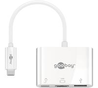 Goobay 62104 Adattatore Multiporta da USB-C a HDMI, PD, Bianco, 0.15 m Lunghezza del Cavo