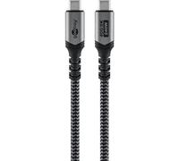 goobay Câble USB 4/Câble de charge rapide USB-C 240 watts 40 Gbit pour écran HD 8K/Câble haut débit type-C pour ordinateur portable & hub & téléphone portable/station d'accueil / 0,5m / 74210