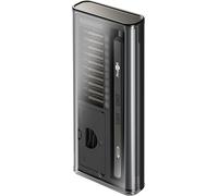 goobay Cacciavite elettrico di precisione con set di punte da 20 pezzi, custodia magnetica in alluminio, 4 luci di lavoro a LED, ricarica USB-C, ideale per lavori elettronici, meccanici e fai da te