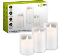 Goobay Candela con Luce LED Set di 3