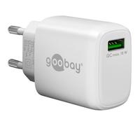Goobay Caricabatterie Ricarica Rapida USB QC 3.0 (18 W) Bianco