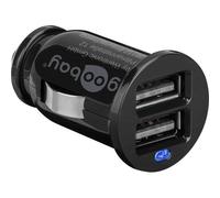 Goobay Caricatore Compatto da Auto 2 porte USB max.12W/2.4A Nero