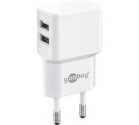 Caricabatterie da parete con doppia porta USB-A Goobay bianco