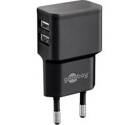 Goobay Caricatore da Muro 2 porte USB-A Slim Design 12W Nero