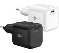 goobay Caricatore rapido USB-C GAN Nano 20 W - Power Delivery, nero, ultra compatto, compatibile con iPhone, Samsung, Xiaomi, iPad, ecc 76690