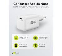 79156 Alimentatore: Rete a Impulsi, Connettore 5VDC, 65W 94x51x27mm 86,9% GaN...
