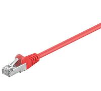 Goobay 50151 CAT 5e Cavo Patch, Rete F/UTP, Rosso, 1m Lunghezza