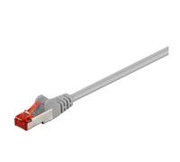 goobay - Cavo di rete CAT 6, S/FTP, 2 x schermato in rame, tutte le lunghezze, colore: Grigio