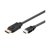 goobay Cavo adattatore DisplayPort/HDMI da 1 m [3D, 4K (2160p), contatti dorati, DisplayPort con bloccaggio]