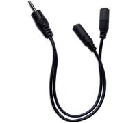 GOOBAY 50464 - Connettore jack da 3,5 mm a 3 pin su 2 prese