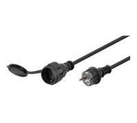 Goobay 71475 Cavo Prolunga di Alimentazione, Nero, 10m Lunghezza del Cavo