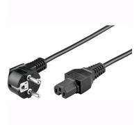 Goobay Cavo Alimentazione Schuko Tipo F, CEE 7/7, angolato a C15, 2 mt nero