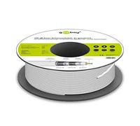 goobay Cavo Antenna coassiale 120 Db 74021 per Le più Elevate Esigenze nel Campo dei sistemi digitali satellitari e BK, 4X schermato, CCS, 100 m, Bianco