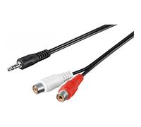 Goobay Cavo Audio Stereo 2 RCA femmina a Jack 3.5 mm maschio 1,5m