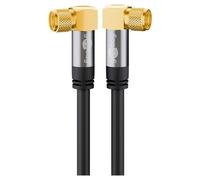 Goobay Cavo Coassiale HiEnd 90° Adattatore Angolo 10 m Nero, Flessibile