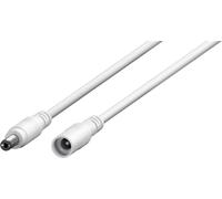 goobay Cavo di prolunga DC (spina da 5,5 x 2,1 mm), cavo di alimentazione da 3 m, ideale per strisce LED, Fritzbox, router e fotocamere, 5 - 24 V, 5 A Max, bianco, 76675
