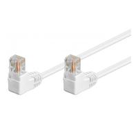 Goobay Cavo di rete Patch Angolato 90° CCA Cat. 5e Bianco UTP 0,25 m
