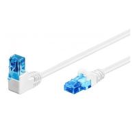 Goobay Cavo di rete Patch Connettore Angolato 90° CCA Cat.6A UTP 1m Bianco