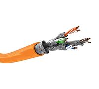 goobay Cavo LAN CAT 7A, 50 m, arancione, S/FTP, conduttore in rame di alta qualità, AWG 23/1, LSZH, doppia schermatura, per PoE/PoE+, adatto per reti domestiche e aziendali, 75713