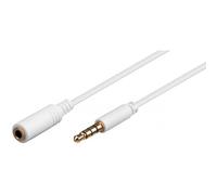Cavo prolunga Goobay Jack 3,5 mm 4 pin maschio/femmina 5 m bianco