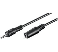 Goobay Cavo prolunga AUX per cuffie e audio, 3 poli, 3,5 mm, nero, diametro 4 mm, lunghezza cavo 10 m, 50935