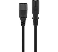 Goobay Cavo Prolunga di Alimentazione 2 poli C7/C8 2 m Nero