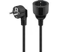 Cavo Prolunga di Alimentazione Schuko Maschio Angolato / Femmina 3m Nero