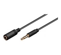 Goobay Cavo Prolunga Stereo 3.5 mm M/F 4Pin 2 m Nero