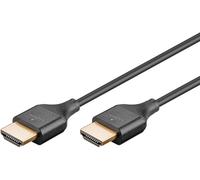 goobay Cavo sottile HDMI 2.1 con Ethernet, 2 metri, Ultra HD fino a 8K/60Hz a 48 Gbps, supporto 3D e HDR, HDCP 2.2, ARC, CEC, antipiega, 75299