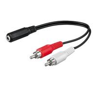 Goobay Cavo Stereo Jack 3.5 mm F a 2 x RCA M 0,20 mt