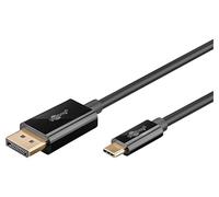 goobay Cavo USB C a DisplayPort - Connettori placcati in oro, risoluzioni Ultra HD fino a 4 K @ 60 Hz tipo C Thunderbolt 3/4 su DP compatibile con Mac Book, iPhone, Surface / 3 m / 75706